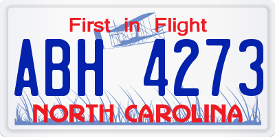 NC license plate ABH4273