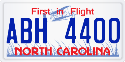 NC license plate ABH4400