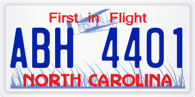 NC license plate ABH4401