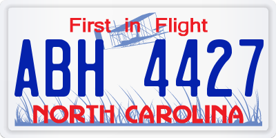 NC license plate ABH4427