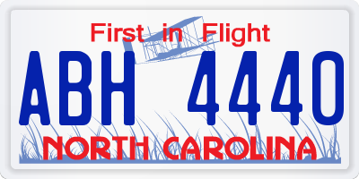NC license plate ABH4440