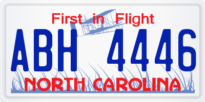NC license plate ABH4446