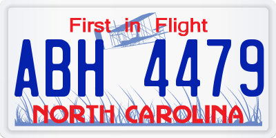 NC license plate ABH4479