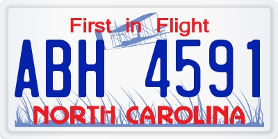 NC license plate ABH4591