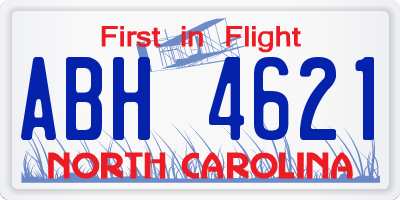 NC license plate ABH4621