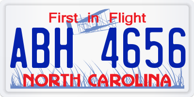 NC license plate ABH4656