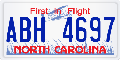 NC license plate ABH4697