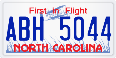 NC license plate ABH5044