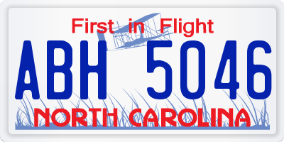 NC license plate ABH5046
