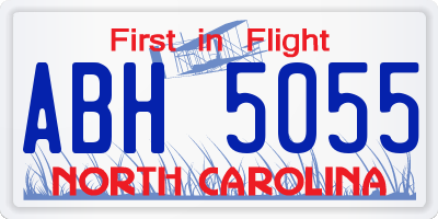 NC license plate ABH5055