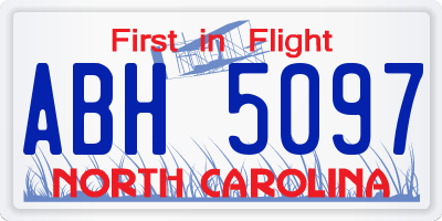 NC license plate ABH5097
