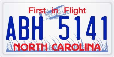 NC license plate ABH5141