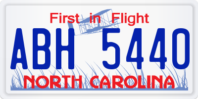 NC license plate ABH5440