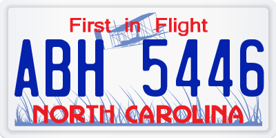 NC license plate ABH5446