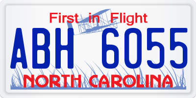 NC license plate ABH6055