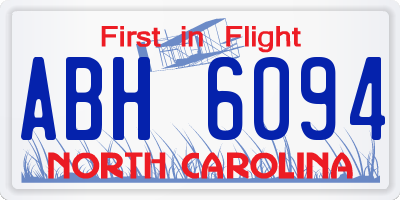 NC license plate ABH6094