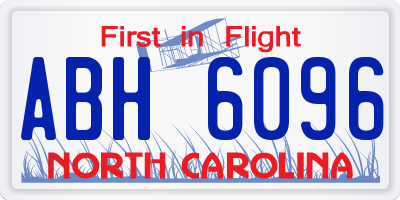 NC license plate ABH6096