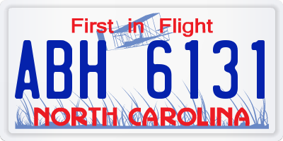 NC license plate ABH6131