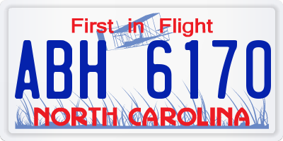 NC license plate ABH6170
