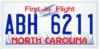 NC license plate ABH6211