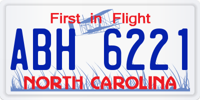 NC license plate ABH6221