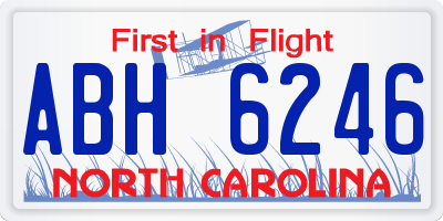 NC license plate ABH6246