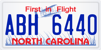 NC license plate ABH6440