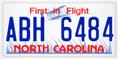 NC license plate ABH6484