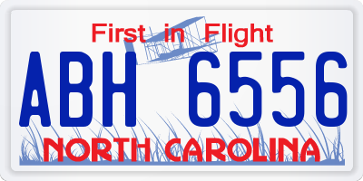 NC license plate ABH6556
