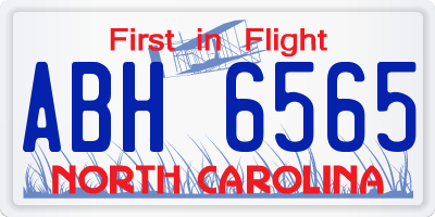 NC license plate ABH6565