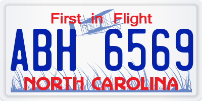 NC license plate ABH6569