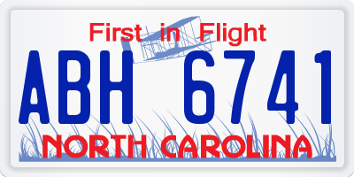NC license plate ABH6741
