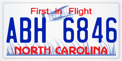 NC license plate ABH6846