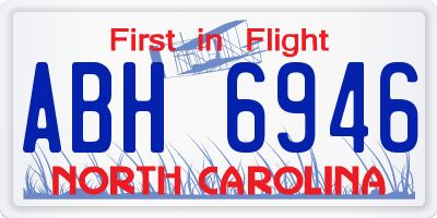 NC license plate ABH6946
