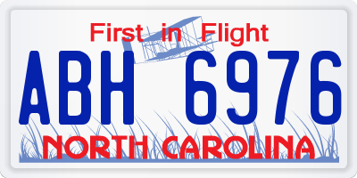 NC license plate ABH6976