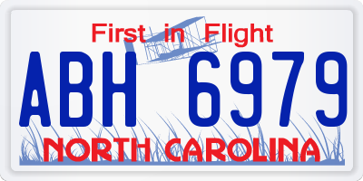 NC license plate ABH6979