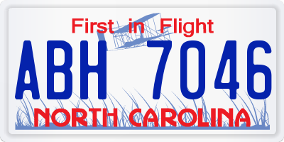 NC license plate ABH7046