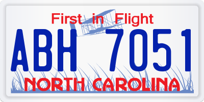 NC license plate ABH7051