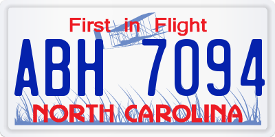 NC license plate ABH7094