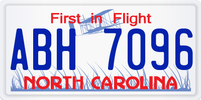 NC license plate ABH7096