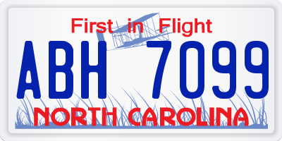 NC license plate ABH7099