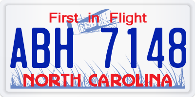 NC license plate ABH7148