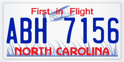 NC license plate ABH7156