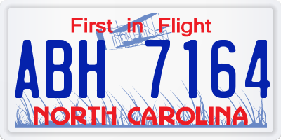 NC license plate ABH7164