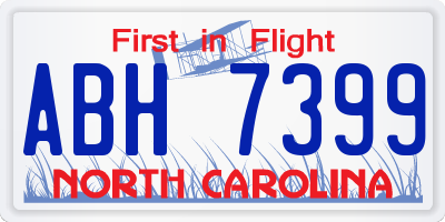 NC license plate ABH7399
