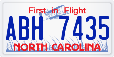 NC license plate ABH7435