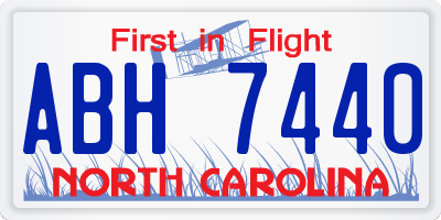 NC license plate ABH7440