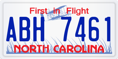 NC license plate ABH7461