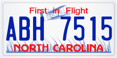 NC license plate ABH7515
