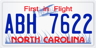 NC license plate ABH7622